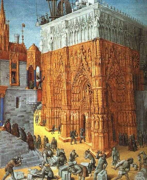 FOUQUET, Jean The Building of a Cathedral dfh China oil painting art